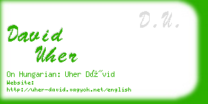 david uher business card